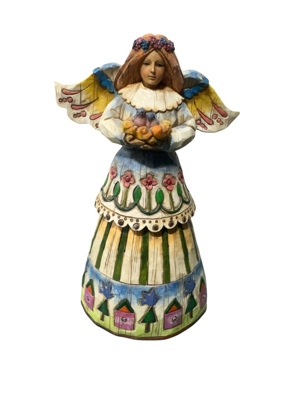 Vintage Jim Shore Heartwood Creek Angel with Birds: Country Farmhouse Decor